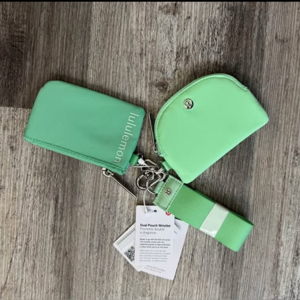 Lululemon Athletica Mint Green Dual Pouch Wallet
